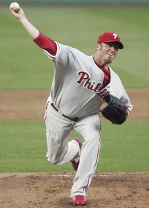 Brett Myers: three runs, eight hits and three walks in six innings.