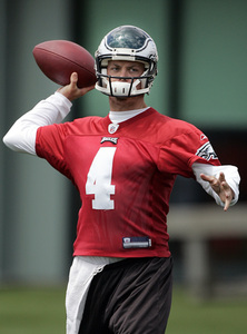 Kevin Kolb polishes his skills at the rookie minicamp. "It's good for me to feel confident with these guys," he says.