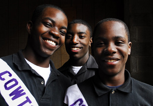Members of the Work to Ride polo team (from left) Kevin Jones, 17; Kareem Rosser, 15; and Brandon Rease, 12, will leave for Nigeria today to participate in an international polo tournament.