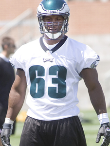 Eagles rookie defensive end Bryan Smith says he has gained weight since draft.