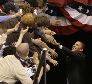 On the night he claimed victory, Sen. Barack Obama arrived at a campaign rally in St. Paul. History books in generations to come will point to him as a trailblazer.