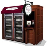 The biometrically equipped wine kiosks would carry about a dozen labels and hold up to 500 bottles.