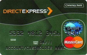 A Direct Express debit card. Information about the cards will come with this month's Social Security checks.