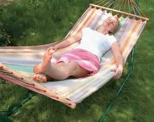 When you start seeing hammocks, you know summer has arrived. Basically, most hammocks are cloth or rope, although you can find some made of eucalyptus wood, hemp or even recycled soda bottles.
