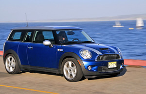 The 2008 Mini Cooper Clubman is 9.5 inches longer and 150 pounds heavier than the original Mini.