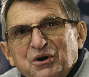 Joe Paterno's entrance into hall was delayed a year.