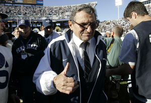 Joe Paterno, walking off the field after a win over Purdue last year, has been enthusiastic about his team's chances in the coming season.