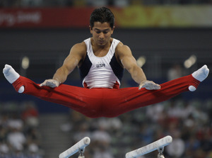 Raj Bhavsar took the injured Paul Hamm's place on U.S. men's gymnastics team.