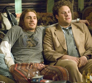 James Franco (left) and Seth Rogen become best buddiesin the stoner action comedy "Pineapple Express."