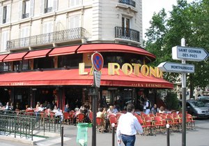 Author Ernest Hemingway wrote about the brasserie La Rotonde, in the Montparnasse neighborhood, in "A Moveable Feast."