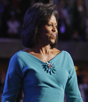Michelle Obama's sparkling ensemble was an exception in a convention sea of blandness.