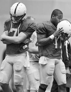 No. 2 quarterback Pat Devlin (left) says he is disappointed and frustrated after Daryll Clark (right) was chosen to start in season opener against Coastal Carolina.