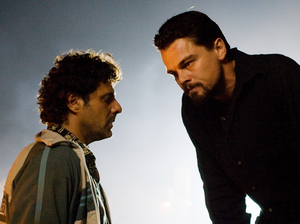 Leonardo DiCaprio (right, with Vince Colosimo) plays a CIA field agent in Amman, Jordan.