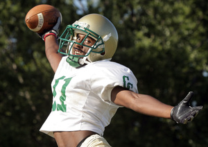Camden Catholic wide receiver Jerry Watters, a Temple recruit, has 15 receptions for 294 yards and five touchdowns.