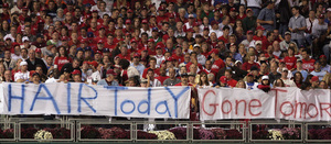 Phillies fans had a message for the magnificently maned Manny Ramirez during Game 1 at Citizens Bank Park.