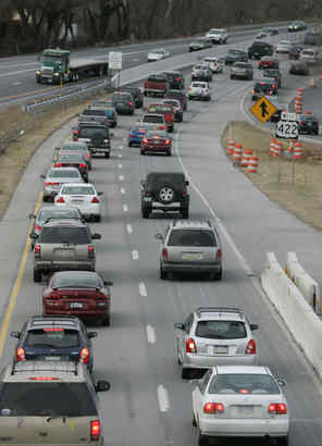 Heavy traffic on 422
