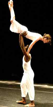 Elrey "Starchild" Belmonti lifts Lindsay De Looze in Anne-Marie Mulgrew & Dancers Company&acute;s presentation of "Salt,"which premiered over the weekend at the Painted Bride.