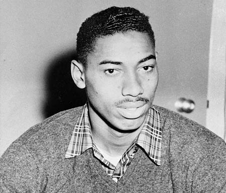 Basketball player Wilt Chamberlain is seen as an Overbrook High School student in Philadelphia, Pa - 20090604_Philly1950s_055