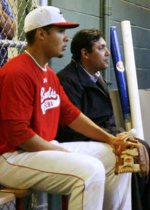 The Phillies drafted Rob Amaro (left), nephew of Phillies&acute; GM Ruben Amaro Jr. (right), in the 40th round.