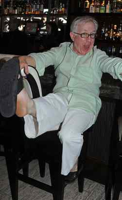 Actor Leslie Jordan ("Will & Grace") strikes a pose during a benefit Saturday at Union Trust Steakhouse for MANNA, which provides meals for people with life-threatening illnesses.