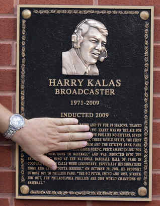 Harry Kalas Signed Framed 8x10 Philadelphia Phillies Photo Outta Here HOF  JSA