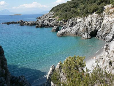 Many secluded beaches lie along the coastline at Maratea. (Credit: Gary May)