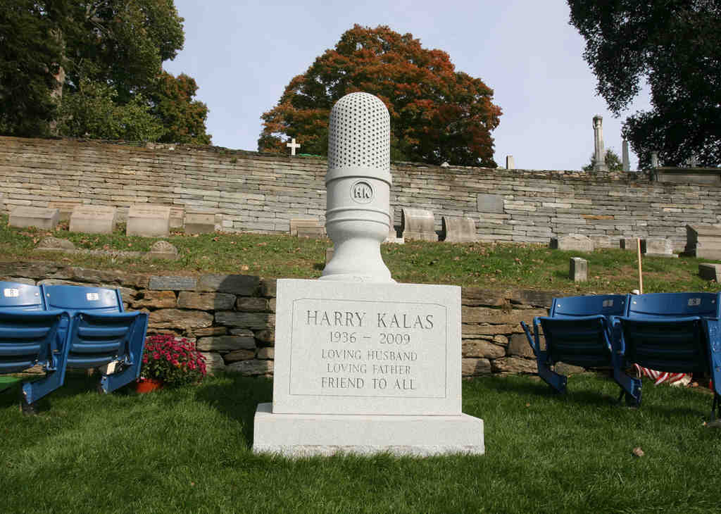 Sports announcer Harry Kalas is buried in Laurel Hill Cemetery