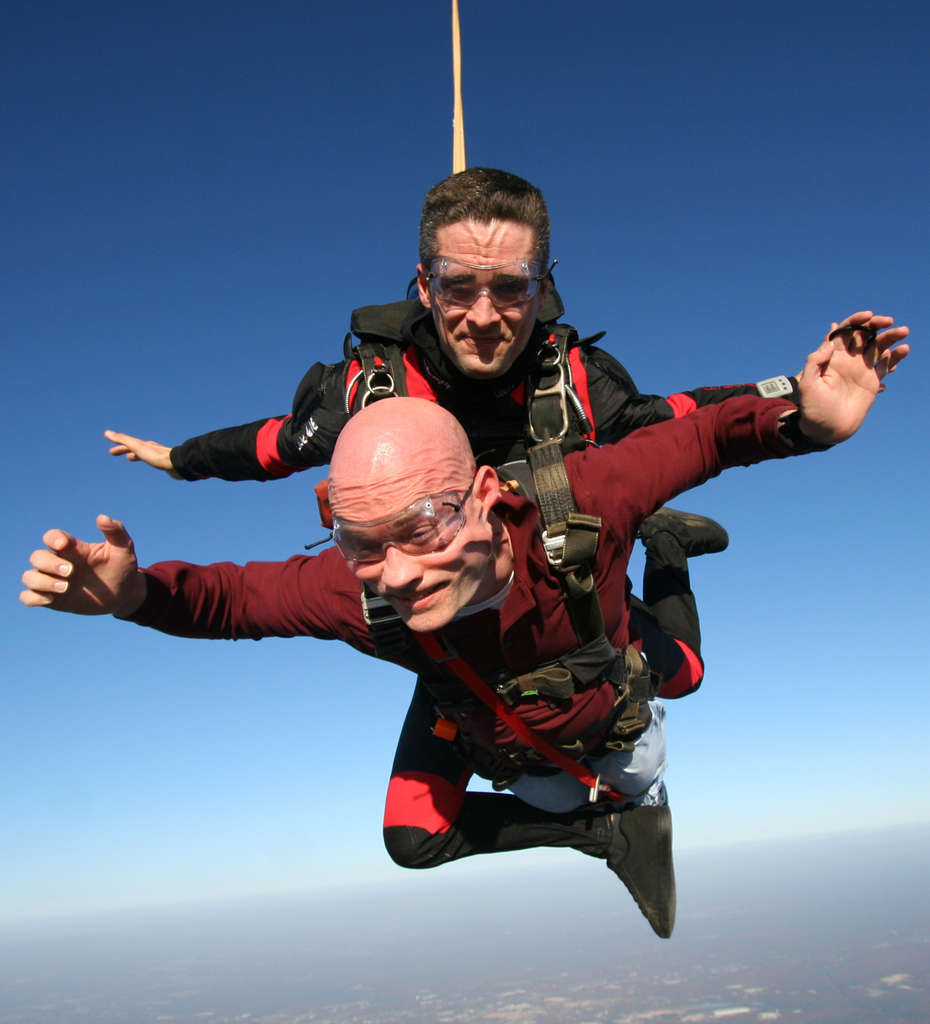 Kevin Riordan Out of his wheelchair, skydiving for fun and for a cause photo