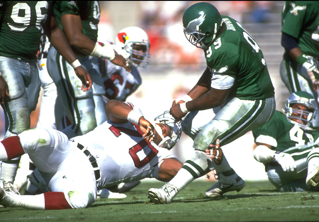 Clyde Simmons, Eric Allen, Jerome Brown, Seth Joyner and Reggie White. A  great defense 