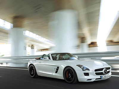 The 2012 Mercedes-Benz SLS AMG Roadster. Climb behind the wheel and get your socks knocked off.