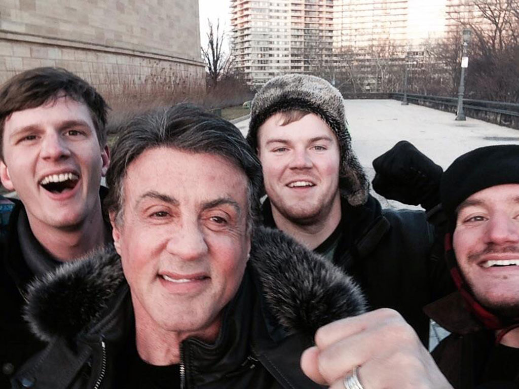 Sylvester Stallone surprises New Jersey high school kids during