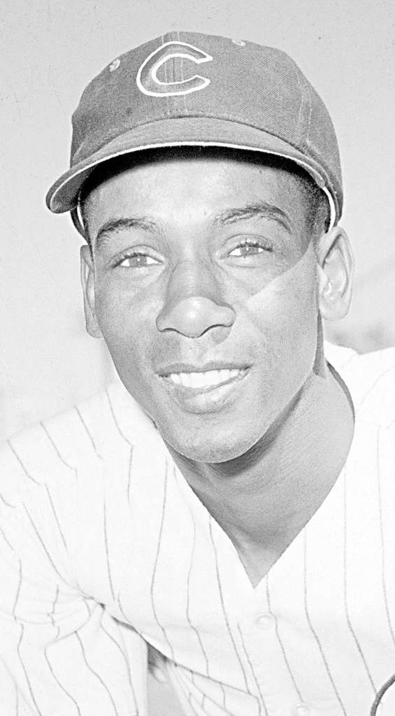 The Digital Research Library of Illinois History Journal™ : Ernest “Ernie”  Banks, the first Negro Chicago Cubs player. Known as Mr. Cub the Cubs  honored Banks by retiring his number '14' in 1982.