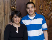 Luis Banages and his mother Nereida in their Egg Harbor Township home that has plenty of reminders of their native Honduras