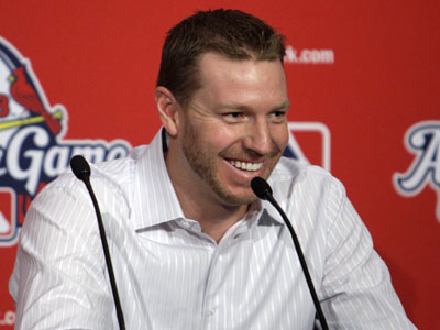 Toronto is still looking to move ace starting pitcher Roy Halladay, and sources say there has been recent contact between the Blue Jays and the Phillies. (Jeff Roberson/AP file photo)