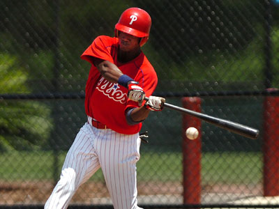 Phillies minor leaguer Domonic Brown is considered the team&acute;s top outfield prospect. (Manuel Martinez / Tampa Tribune, File)