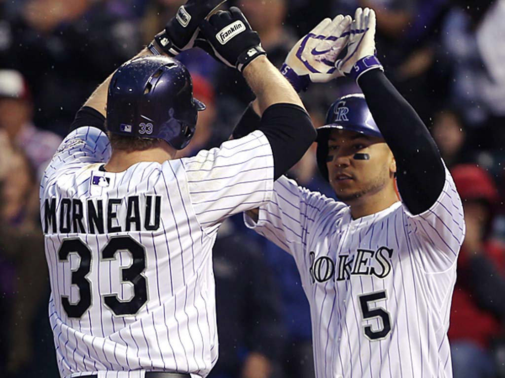 April 19 2014: Colorado Rockies Infielder, Justin Morneau (33