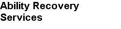 Ability Recovery Services