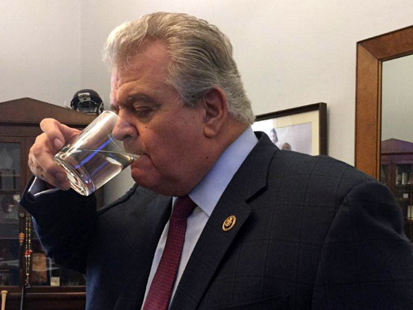 Bob Brady takes a sip from the holy glass. (courtesy of - BobBrady2