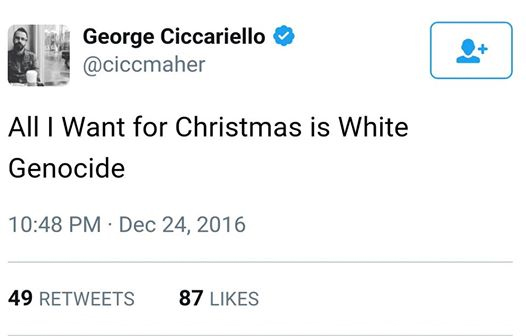 &quot;All I Want for Christmas is White Genocide&quot;