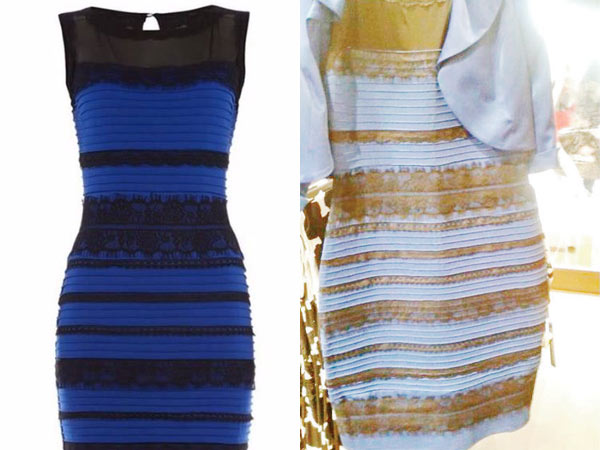 is this dress? Under some light it looks black and blue (left) or gold ...