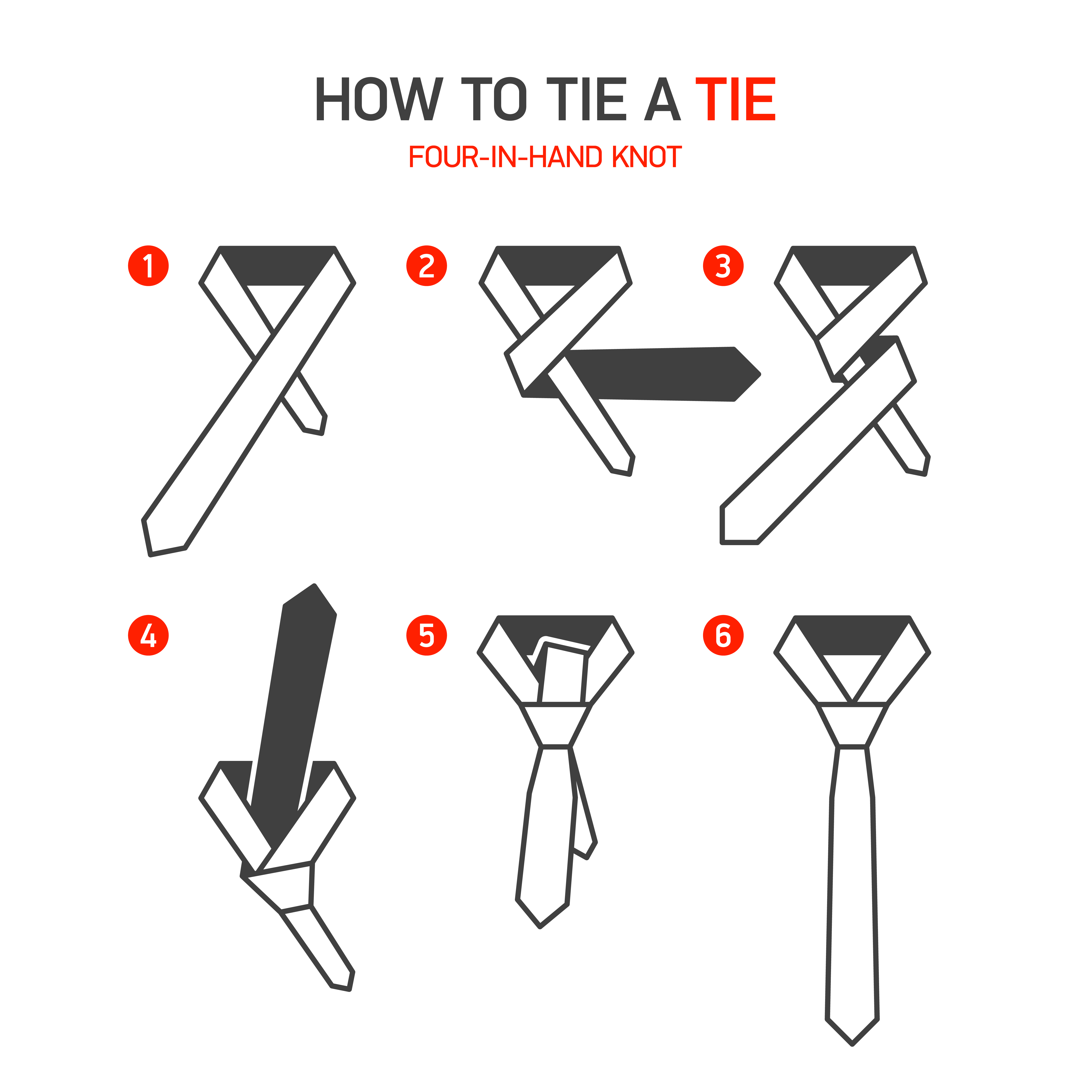 how to tie a tie four in hand