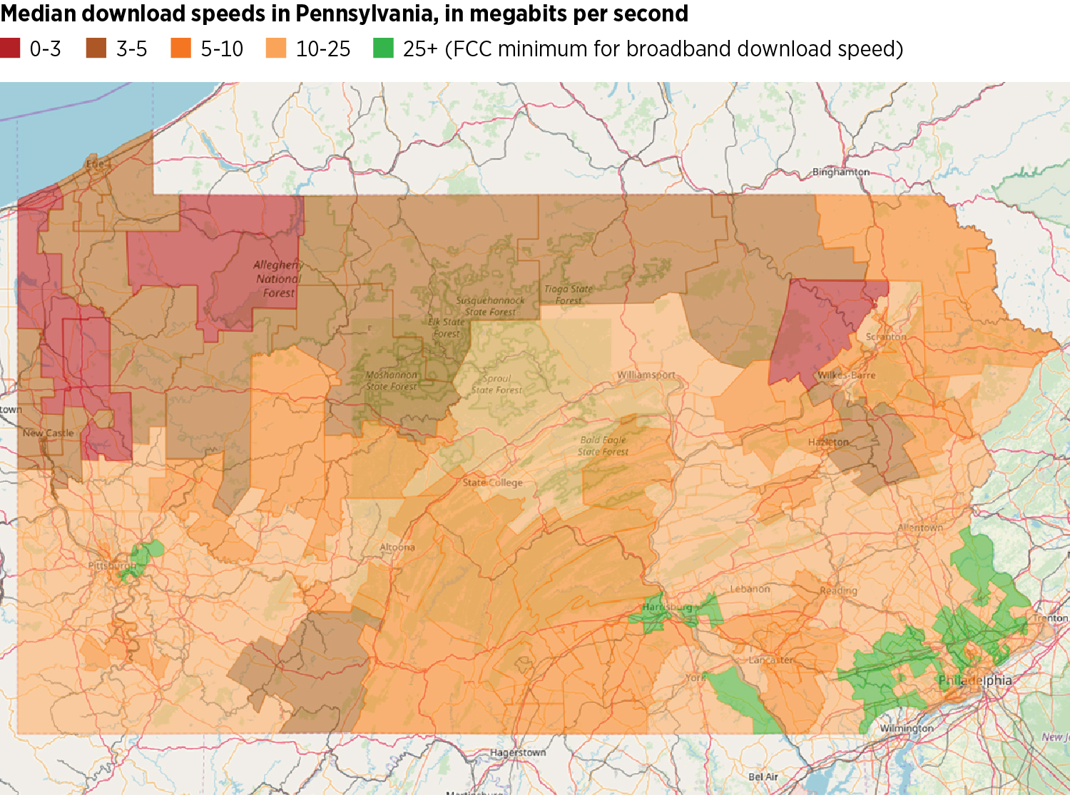 Penn State study finding rural broadband speeds are even slower than