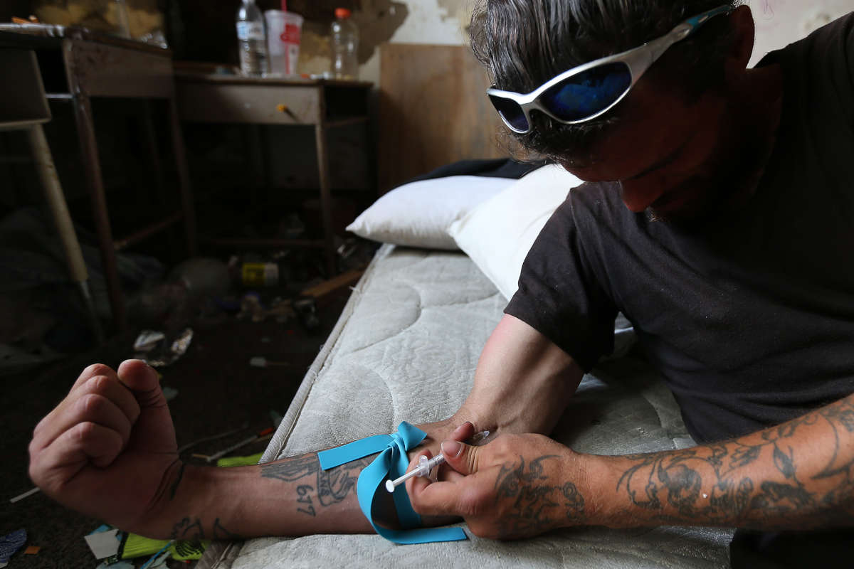 Once the Cathedral of Kensington, now a heroin shooting gallery