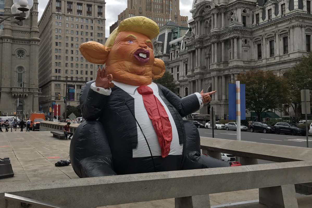 Inflatable Trump Rat Comes To Philly For Rizzos Birthday