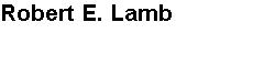 Robert E. Lamb