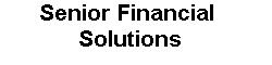 Senior Financial Solutions