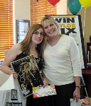 Winner Courtney Fleming and her mom Laura Musika. Courtney won four tickets to the Inquirer suite for Taylor Swift&acute;s March 18 concert at the Wachovia Center. She was selected from thousands of entries. 