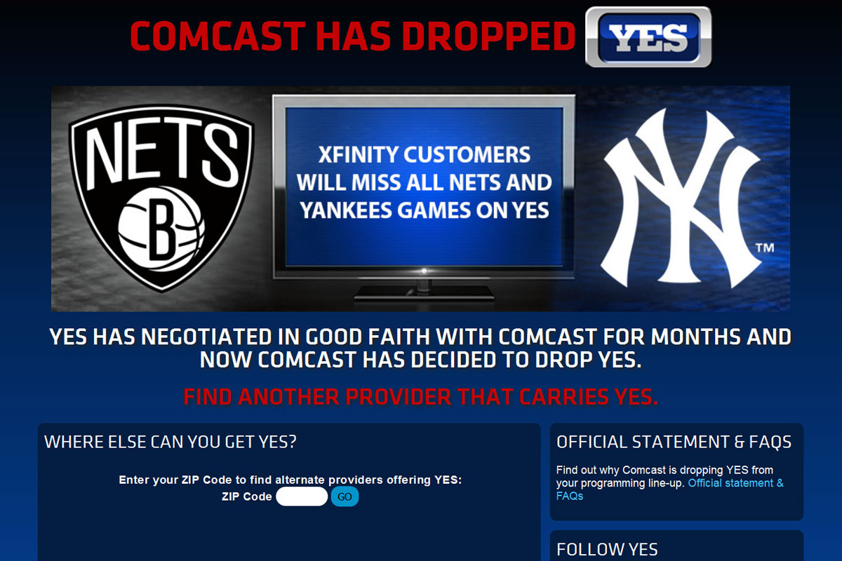 Carriage Fee Spat Spurs Comcast To Drop Fox S Yes Network Philly