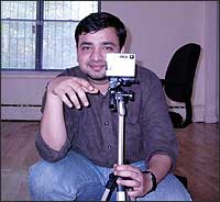 Akhil Bansal, the Temple MBA student who in his off time managed a multimillion-dollar drug importing business with his father. The 26-year-old Bansal, seen here in a self-portrait in his Roxborough apartment, ran a U.S. operation that shipped about 75,000 pills a day for Internet pharmacies.