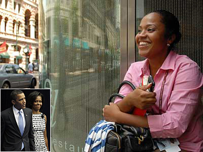 "If you set your expectations high, you might find someone who&acute;s between Barack Obama and the scum," says Linda Tolbert, 26, of East Falls, Pa. "If you set them low, you get what you ask for." (TOM GRALISH / Staff Photographer)